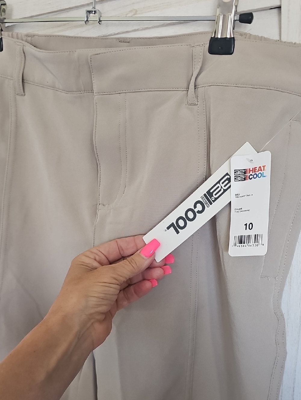 32 Degrees Beige Performance Pants with Heat/Cool Tag